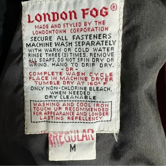 Vintage Y2K London‎ Fogs M black & red utility coat jacket removable liner - Picture 7 of 8